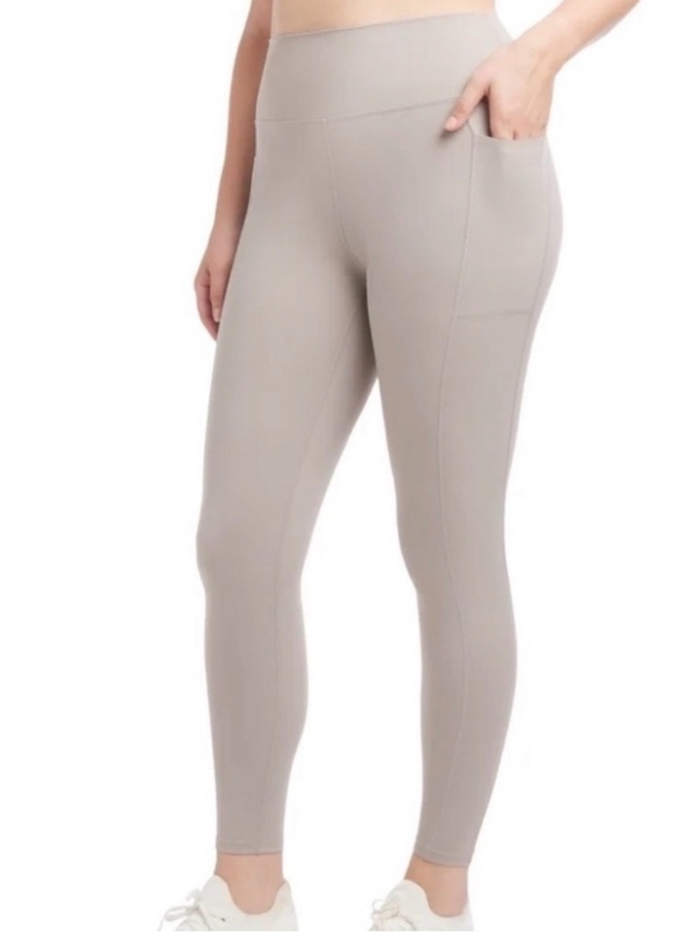 Danskin lightweight tight High-Waist Performance Leggings Satellite NWT M cream